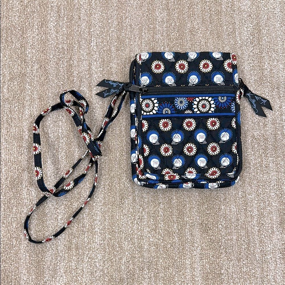 Vera Bradley Midnight Owl 90's Retired Cross Body Bag Purse Vintage Navy Blue